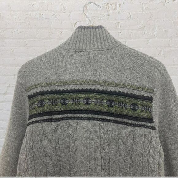 Banana Republic Merino Wool Chunky Cable Knit Cardigan Full-Zip Size L - Picture 6 of 16